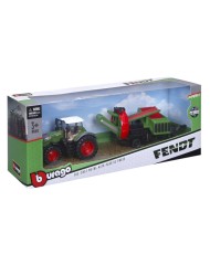 Burago Tractor W/cultivator Fendt 1050 Vario 10cm Green (141507)