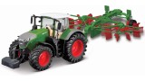 Burago Tractor W/whirl Rake Fendt 1050 Vario 10cm Green (141506)