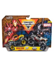 Monster Jam 1:64 Marvel 2 Pack - Iron Man Vs War Machine