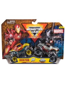 Monster Jam 1:64 Marvel 2 Pack - Iron Man Vs War Machine 