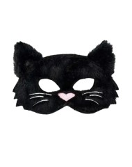 Den Goda Fen Fluffy Black Cat Mask (f85012)