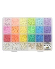 Pearl n Fun Heishi Fimo Pearl MIX W/accessories Pastel Colours (714202)