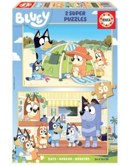 Educa Bluey 2 X 50 Puzzle Wood (80-19408)