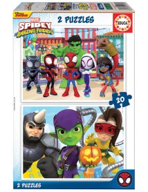 Educa Puzzle 2x20 Spidey & His Amazing Friends (80-19296) 