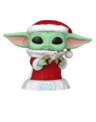 Pop Star Wars Mandalorian Holiday Grogu 747 Bobble Head 9cm