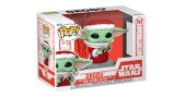 Figurina Joc Pop Star Wars Mandalorian Holiday Grogu 747 Bobble Head 9cm