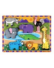 Melissa & Doug Safari Chunky Puzzle 8 Pieces (50202)
