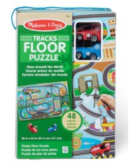 Melissa & Doug Race Around The World Tracks Floor Puzzle (31009)