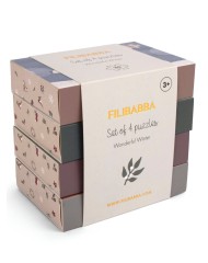 Filibabba Set Of 4 Puzzles Wonderful Winter (fi-03311)