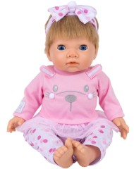 Tiny Treasures Pink Bunny Baby Blond Hair (30542)