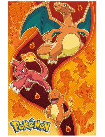 Pokemon Poster Maxi 91.5x61 Fire Type 