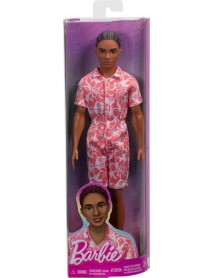 Barbie Ken Hawaiian Floral Jumpsuit Look With Brown Brides Hair Doll Fashionistas (hyt99) 