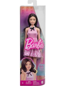 Barbie Fashionistas 224 Brown Hair With Pink Plaid Dress Doll (hrh21) 