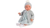 Papusa Asi Leonora Baby Doll In Blue Flowerprint Dress And Grey Jacket