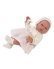 Asi Maria Doll In Dress With Small Flowers, 43cm