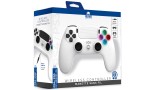  Wireless Controller 35mm Jack Slot Led White pentru PS4 / PS3 / PC