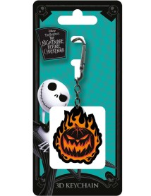 The Nightmare Before Before Christmas (flaming Pumpkin) 3d Keychain 