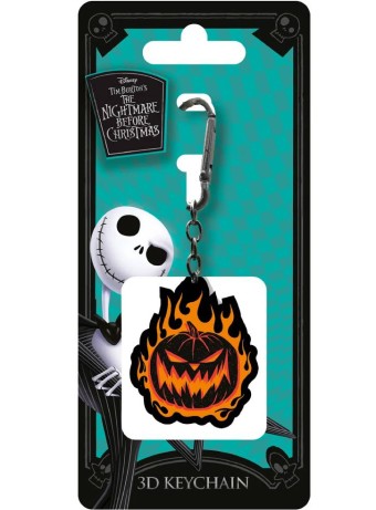 The Nightmare Before Before Christmas (flaming Pumpkin) 3d Keychain