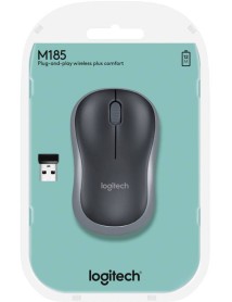 Mouse Logitech M185 Usb Grey Wireless 