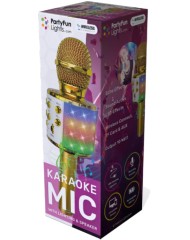 Party Fun Lights Karaoke Microphone With Speaker Gold (605602)