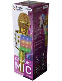 Party Fun Lights Karaoke Microphone With Speaker Gold (605602) 