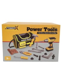 Power X Construction Tools 21 Pcs W/ Storage Bag And B/o Drill (20358) 