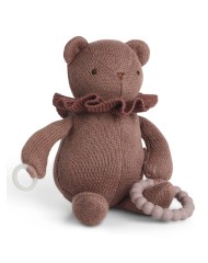Smallstuff Little Activity Bear, For Dummy And Teether, Dark Rose (40006-38)