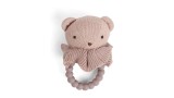  Smallstuff Rattle Bear Face On Silicone Ring Soft Rose (40008-92)