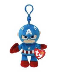 Ty Beanie Babies Captain America Clip 8.5cm (1607-34004)