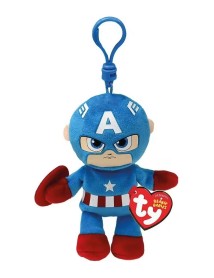 Ty Beanie Babies Captain America Clip 8.5cm (1607-34004) 
