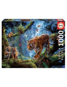 Educa Puzzle 1000 Tigers In The Tree (017662) 