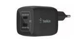 Belkin 45w Pd Pps Dual Usb-c Gan Charger Universal, Black