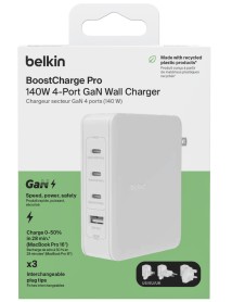 Belkin Pro 140w Gan Wall Charger (uk+eu+us Plug) 