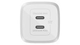 Belkin 45w Dual Usb-c Gan Wall Charger Pps White