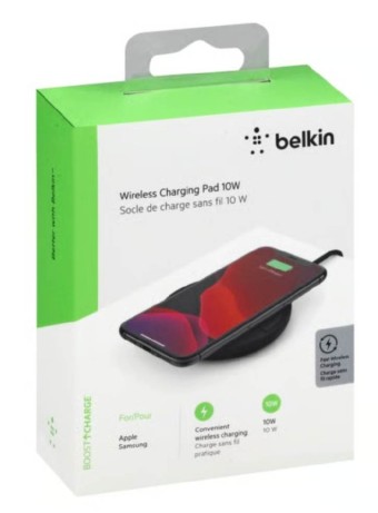 Belkin 10w Wireless Charging Pad + Psu & Micro Usb Cable Black