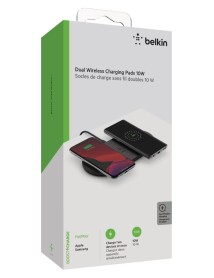 Belkin 2x 10w Dual Wireless Charging Pad + Eu Psu (barrel) Black 