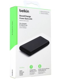 Belkin 20k Power Bank Usb-a & C 15w Black 
