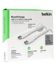 Belkin Braided Usb-c 2.0 100w Cable 2m White