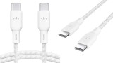 Belkin Braided Usb-c 2.0 100w Cable 2m White