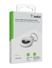 Belkin Secure Holder Keyring For Airtag White 