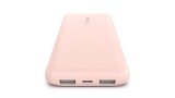 Belkin 10k Power Bank Usb-c 15w Dual Usb-a 15cm Usb-a To Usb-c Pink