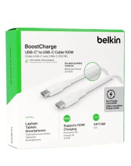 Belkin Braided Usb-c 2.0 100w Cable 3m White