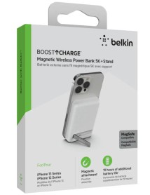 Belkin Magnetic Wireless Power Bank & Stand 5.000mah White 