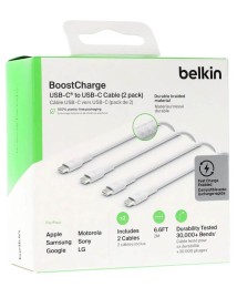 Belkin Braided C-c 2.0 2m White 2pk 