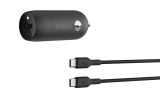 Belkin 30w Usb-c Pd Pps Car Charger 1m Pvc C-c Cable