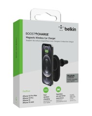 Belkin 10w Magnetic Wireless Car Vent Mount + C...