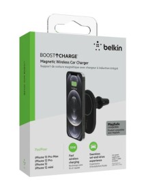 Belkin 10w Magnetic Wireless Car Vent Mount + Car Charger 