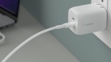 Belkin 65w Dual Usb-c Gan Wall Charger With Pps White