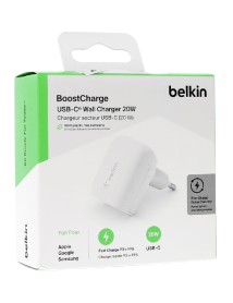 Belkin 20w Usb-c Pd Pps Wall Charger White 