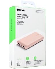Belkin 20k Power Bank Usb-a & C 15w Rose Gold